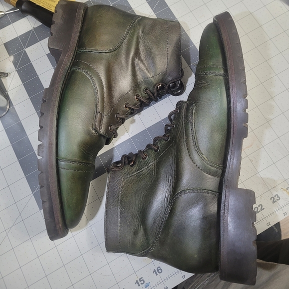 Thursday Boot Company Captain Lace Up Leather Boots in Green Men’s Size 9 - Picture 4 of 6